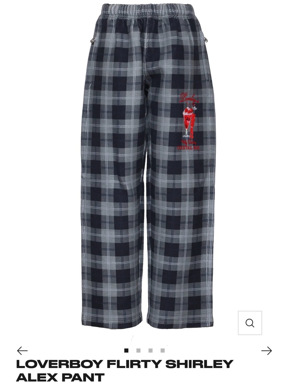 Boys Lie x Loverboy Plaid Pant NWT